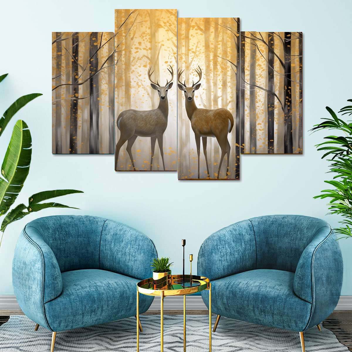 Animal 4 Panel Canvas