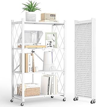 4 Layer  Foldable Storage  Rack 💥Easy to move from one place to another.