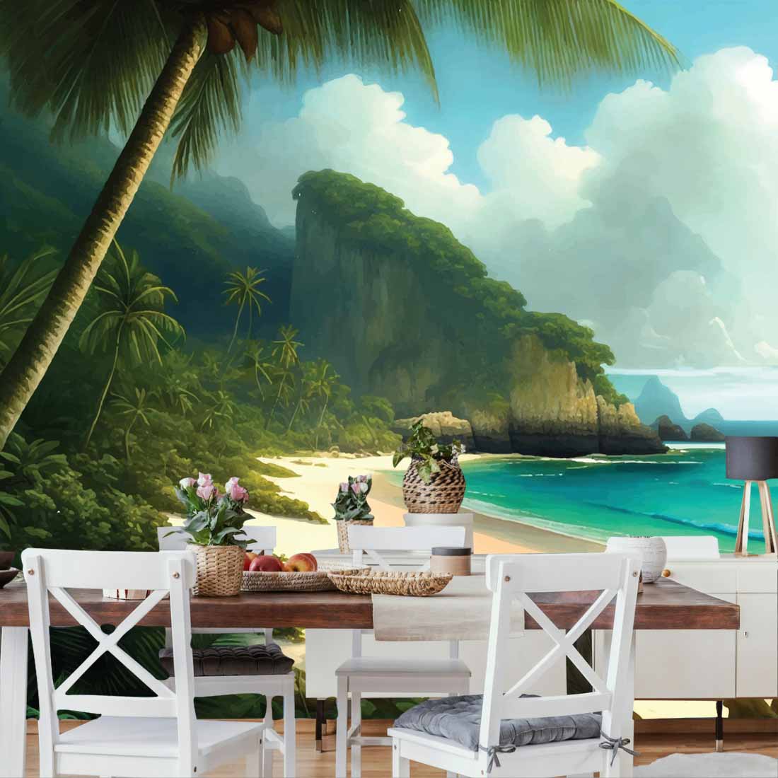 🌴 A beach coconut wall mural is perfect for creating a peaceful, refreshing, and tropical escape at home or commercial spaces.
