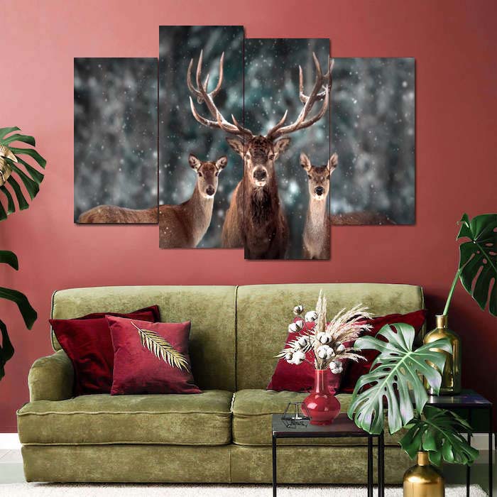 Animal 4 Panel Canvas