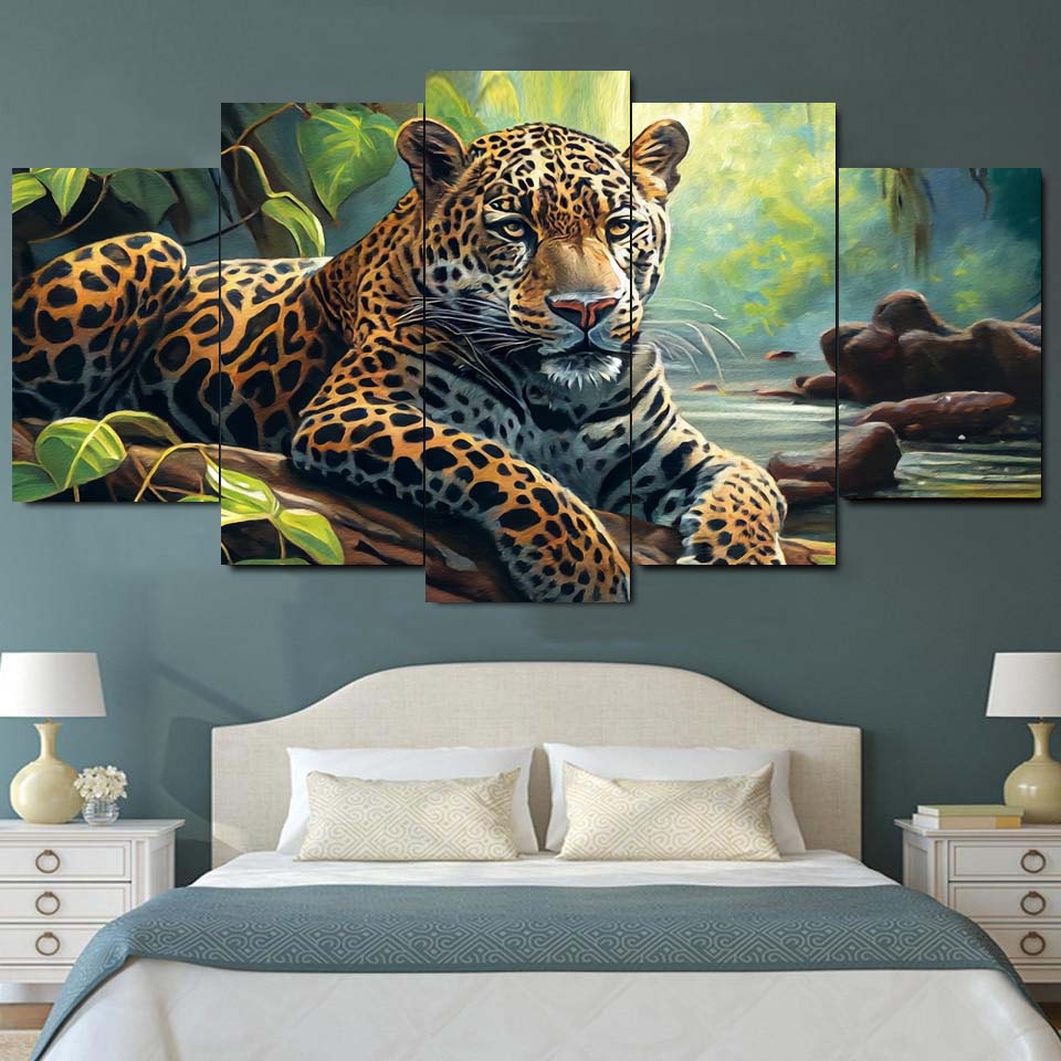 🐾 Animal 5-Panel Canvas 🌿