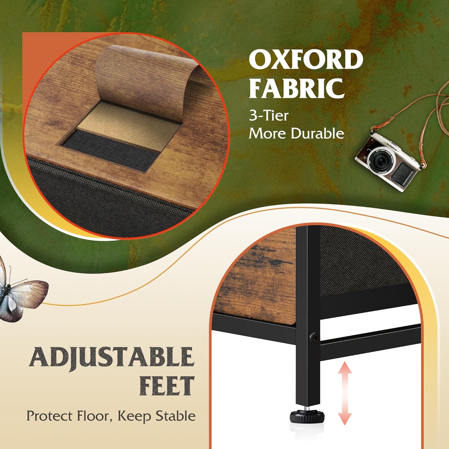 Dresser Closet, Fabric Storage for Bedroom Organizer Unit with Fabric Bins Drawer