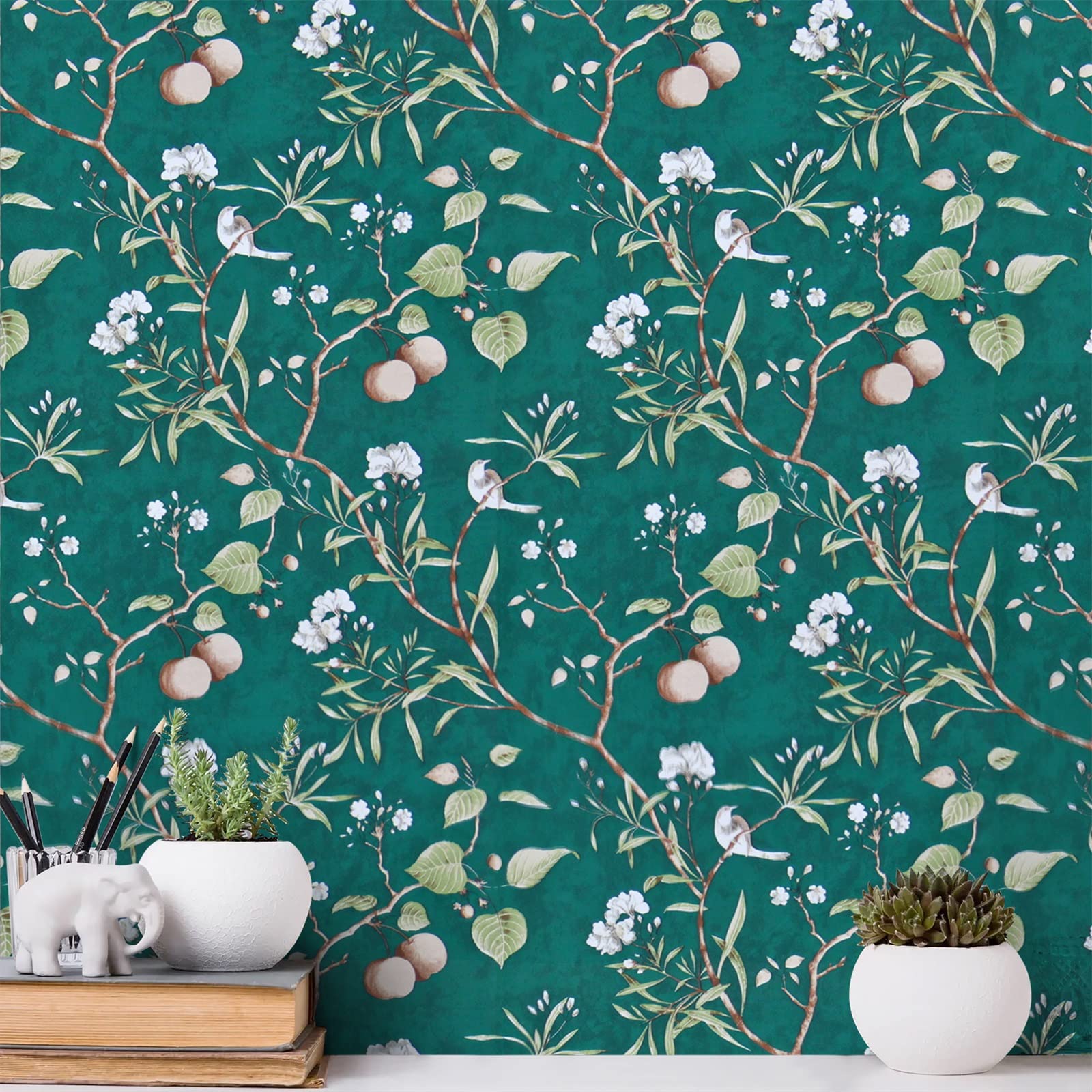 Royal Botanical Green Wallfoam💥 Size 70 X 70 CM Dustproof, waterproof, and washable—perfect for kitchen, bedroom, and living spaces.