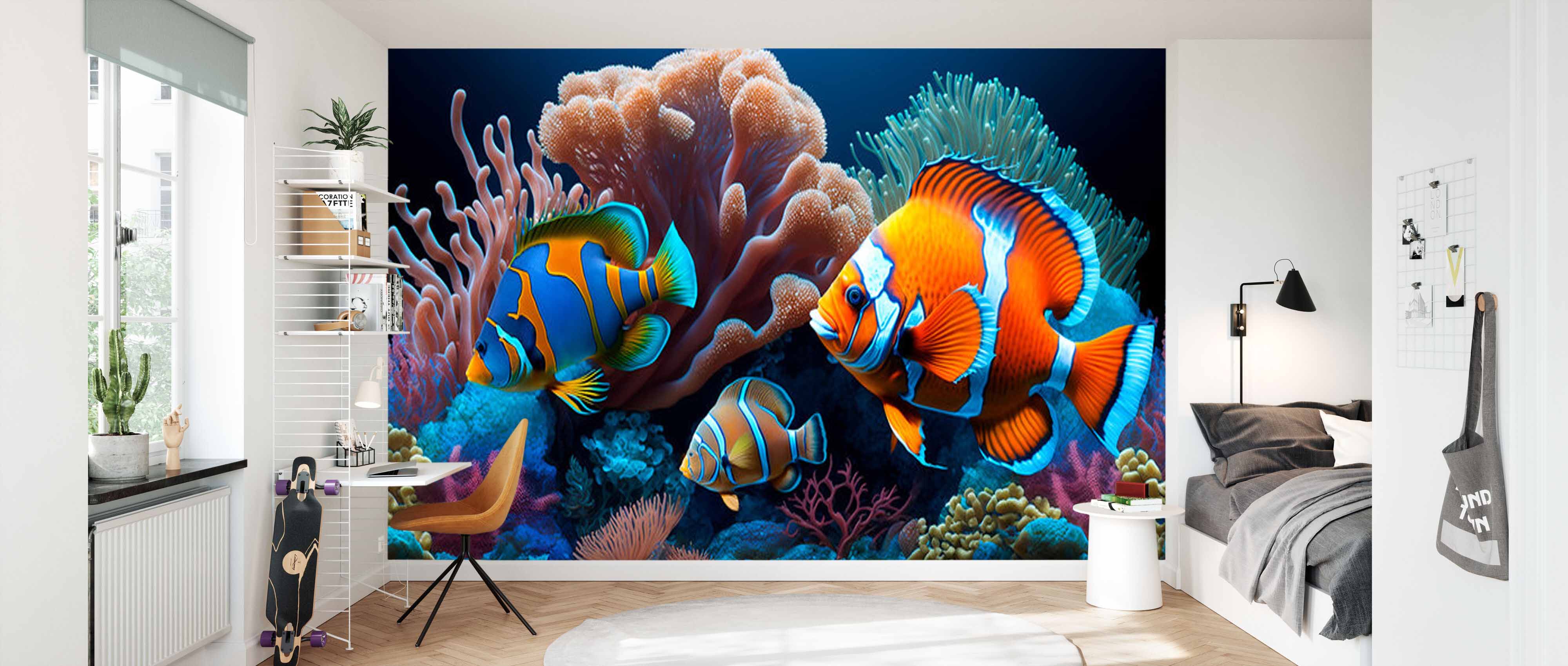 Stunning Fish Wall Mural” 🐠 Vibrant Underwater Theme: Adds a refreshing ocean vibe to any room.