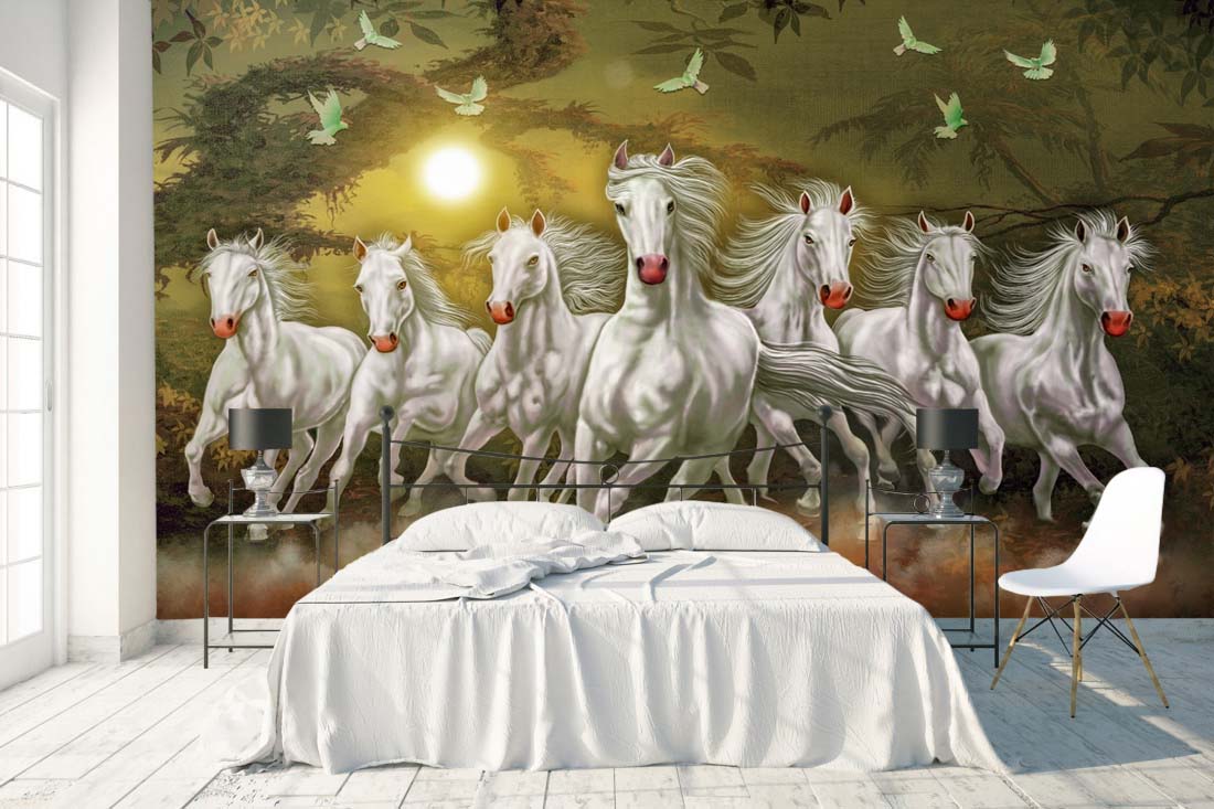 Seven Horses Wall Mural 🐎