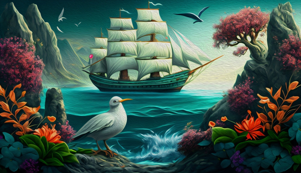 🚤 Boat-Themed Wall Canvas