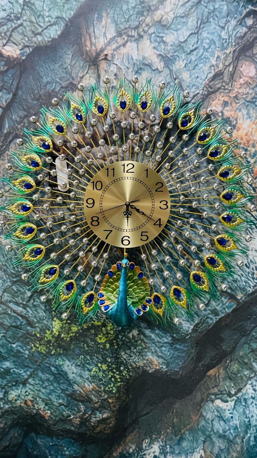Stunning Peacock Design Wall Clock For Wall Decor