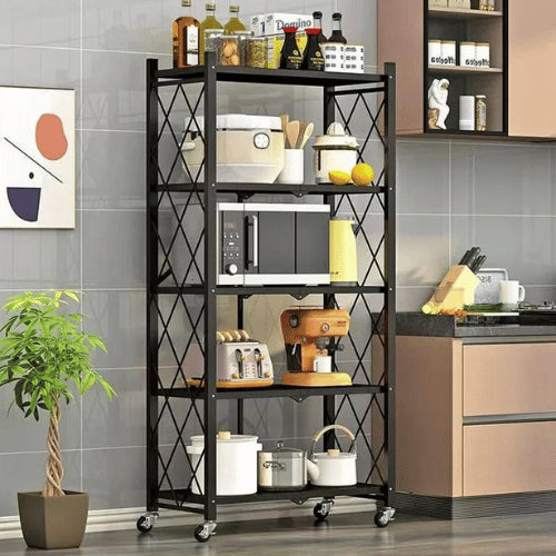 Portable 5-Layer Foldable Rack- Perfect for Kitchen,Room and shop Ideal For Small rooms