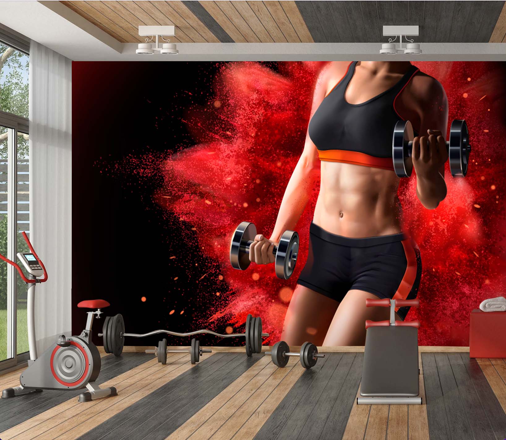 Transform Your Gym with a Powerful Wall Mural 💪