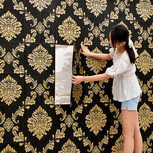 👑 3D  Premium Black Royal Design Wall Foam for Elegant Interiors X Luxury Royal Design – Gives rich, elegant & premium look