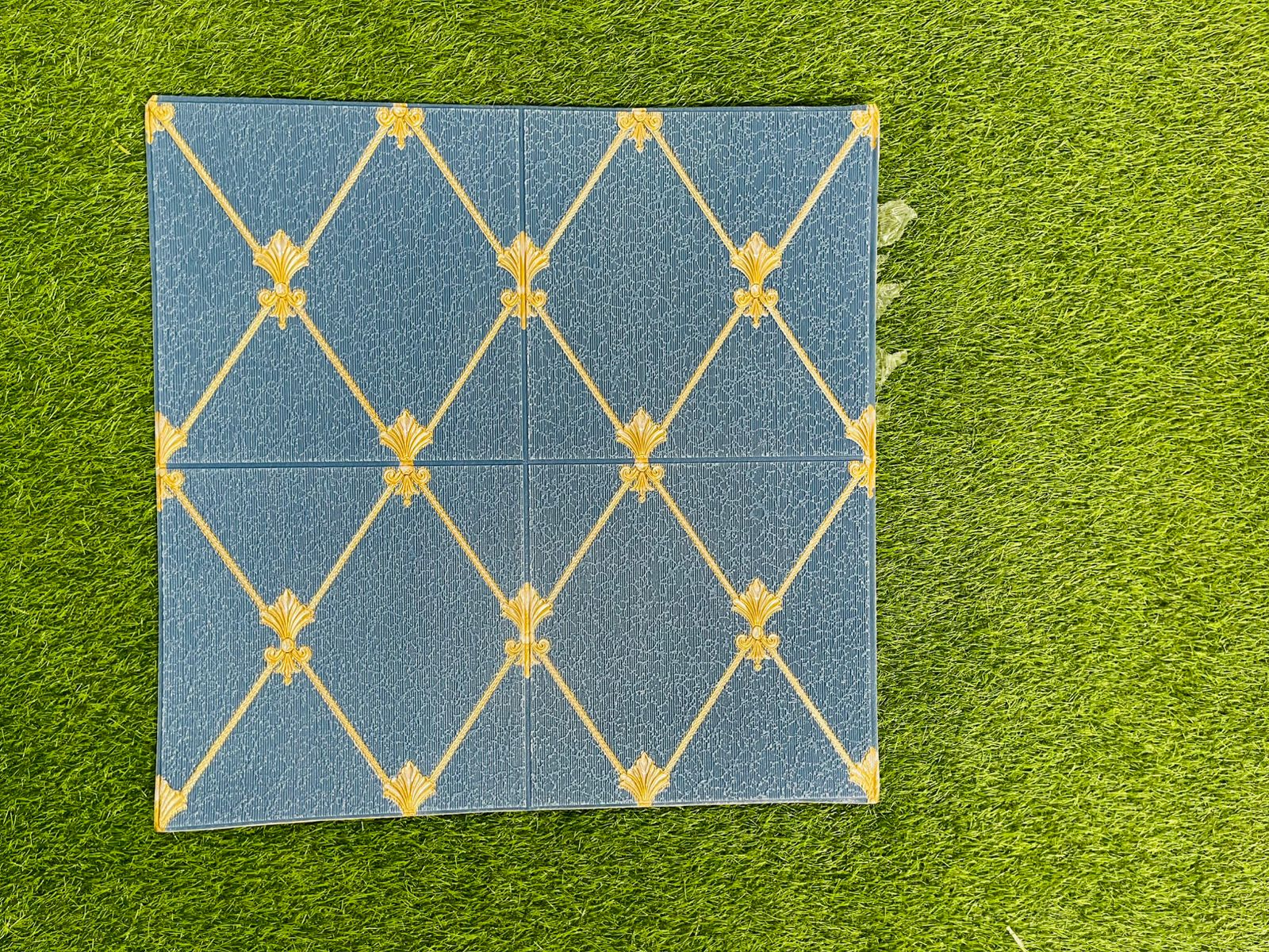 Blue & Golden Flower Wall Foam