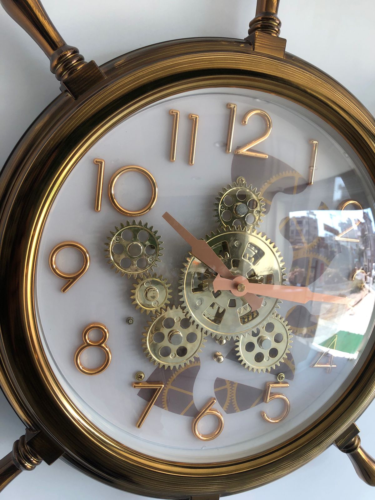 Ship Handle Like Unique Design Wall Clock Decor