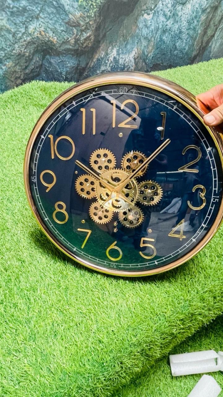 Vintage Design Meets Your New Wall Decor Blue Face Wall Clock