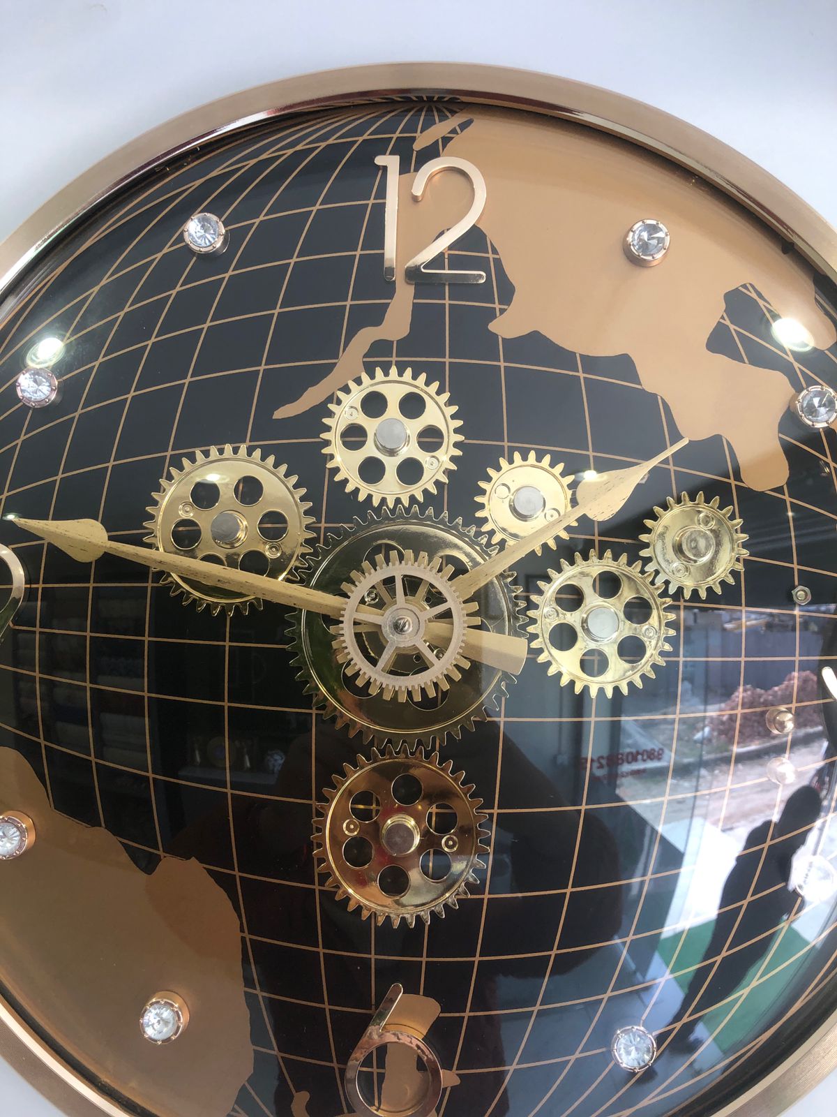 Globe Inspired World Map Industrial wall Clock