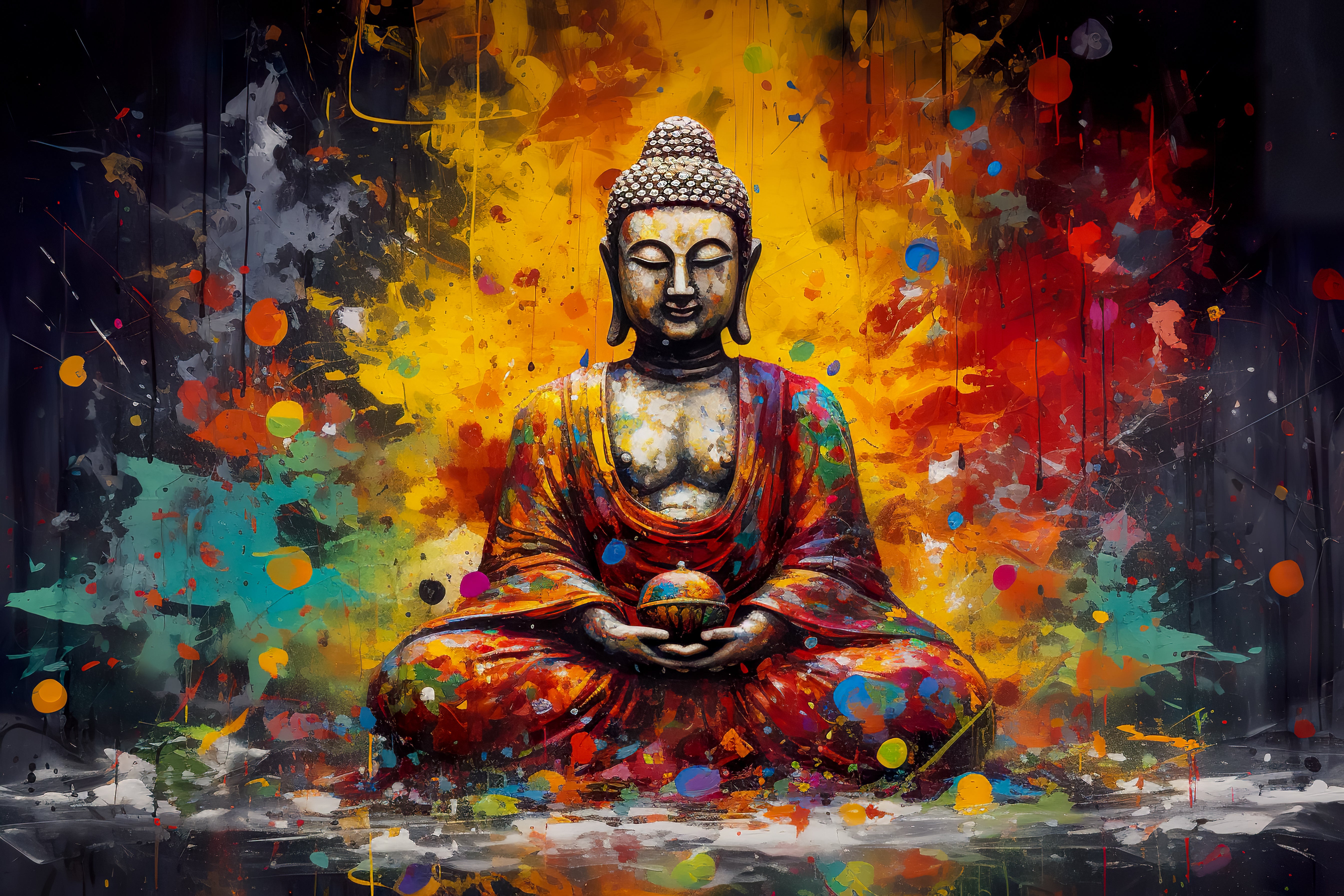 Gautam Buddha Single Panel Canvas