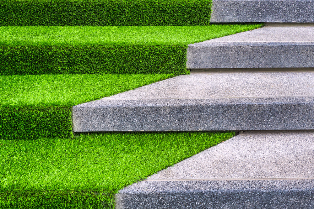 Green Stairs Happy Home (Artificial Landscape Turf for staircase BAG4016)