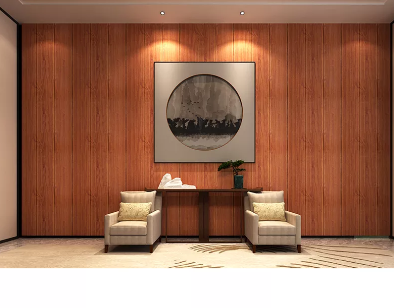 ✨ “Premium Red Wood Wall Foam for Modern Home Décor” Size 70 X 70 CM