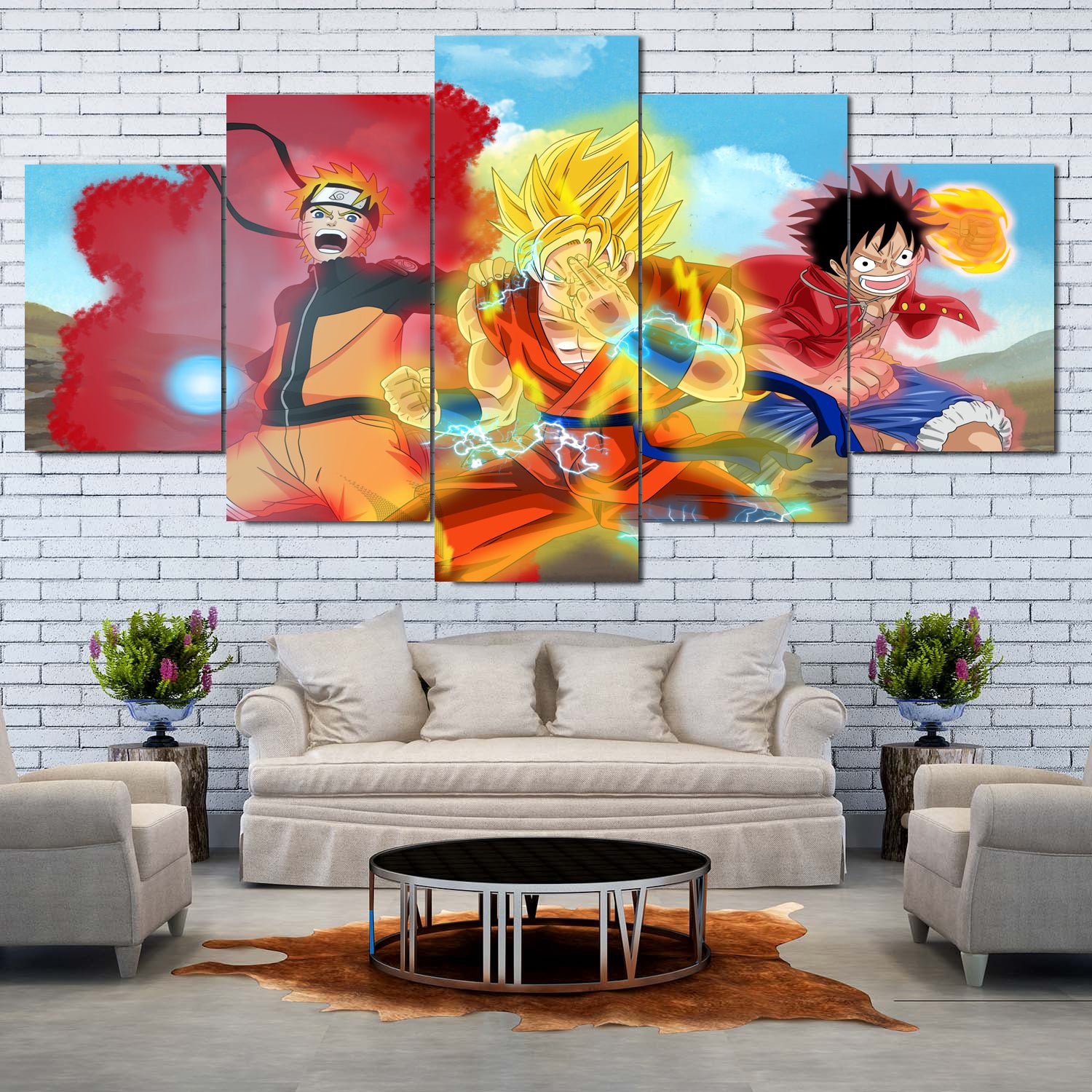 Anime Magic Five Panel Canvas