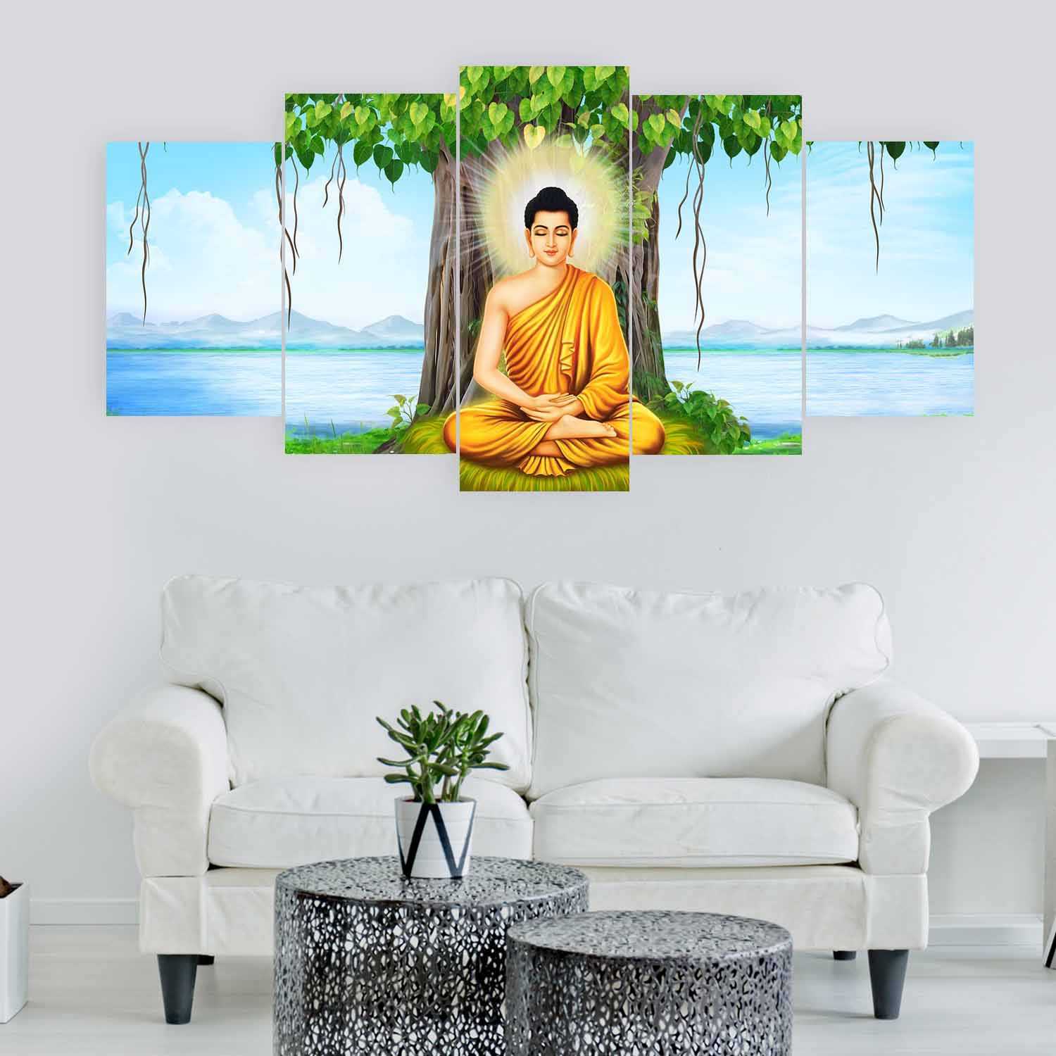 Buddha 5 Pannel Canvas 💥